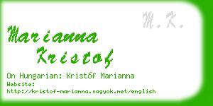 marianna kristof business card